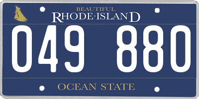RI license plate 049880