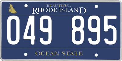 RI license plate 049895
