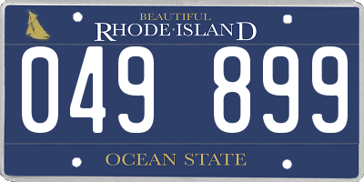 RI license plate 049899