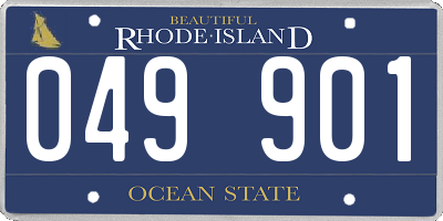 RI license plate 049901