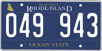 RI license plate 049943