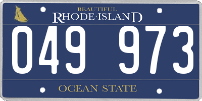 RI license plate 049973