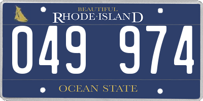 RI license plate 049974