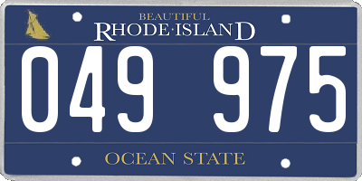 RI license plate 049975