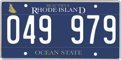 RI license plate 049979