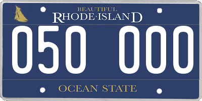 RI license plate 050000
