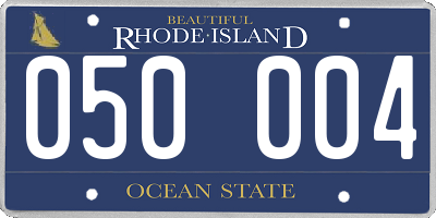 RI license plate 050004