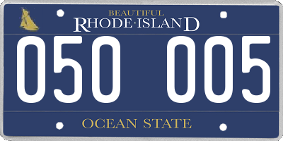 RI license plate 050005