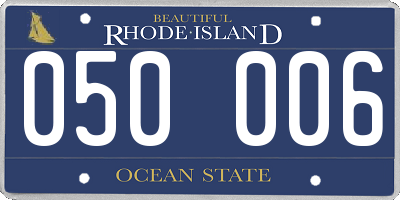 RI license plate 050006