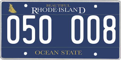 RI license plate 050008
