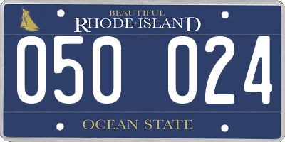 RI license plate 050024