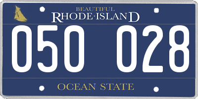 RI license plate 050028