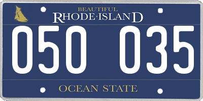 RI license plate 050035