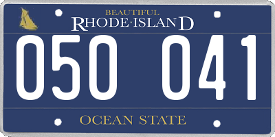 RI license plate 050041