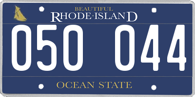 RI license plate 050044