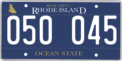 RI license plate 050045