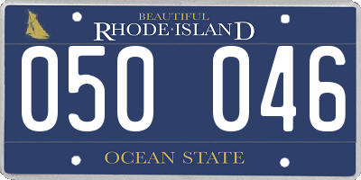 RI license plate 050046