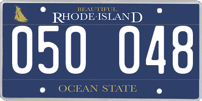 RI license plate 050048