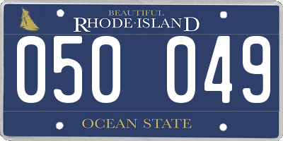 RI license plate 050049