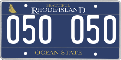 RI license plate 050050