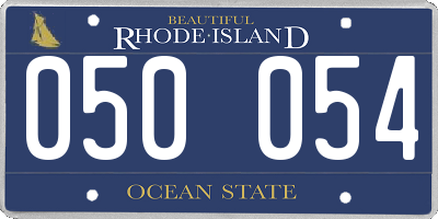 RI license plate 050054