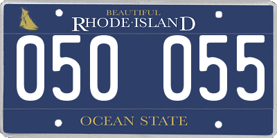 RI license plate 050055