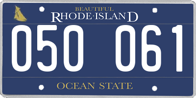 RI license plate 050061