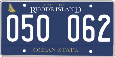 RI license plate 050062