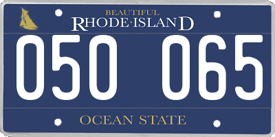 RI license plate 050065
