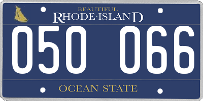 RI license plate 050066