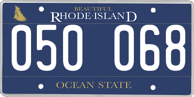 RI license plate 050068