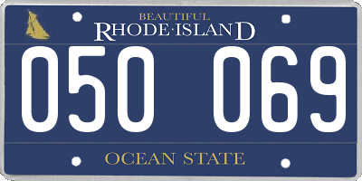 RI license plate 050069