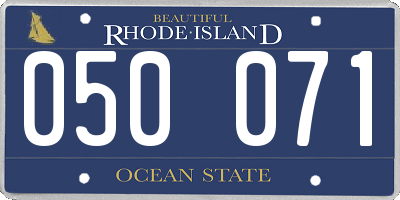 RI license plate 050071
