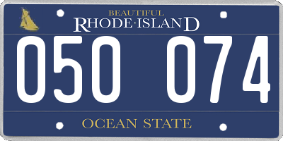 RI license plate 050074