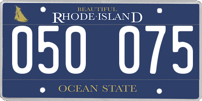 RI license plate 050075