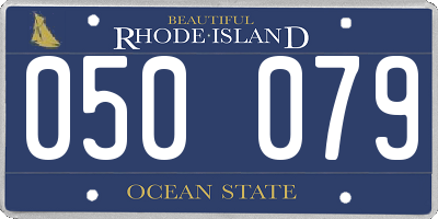 RI license plate 050079