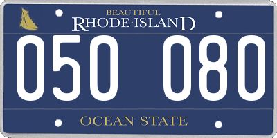 RI license plate 050080