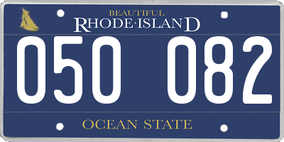 RI license plate 050082