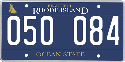 RI license plate 050084