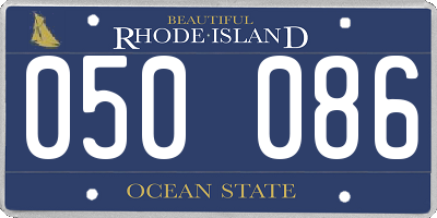 RI license plate 050086