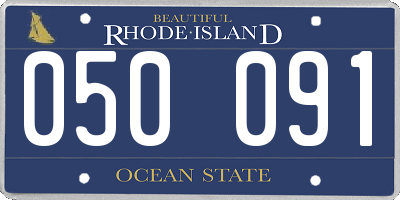 RI license plate 050091