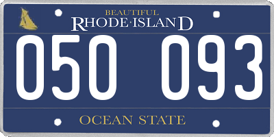 RI license plate 050093