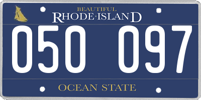 RI license plate 050097