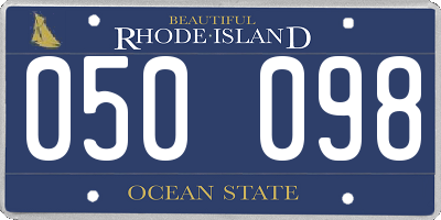 RI license plate 050098
