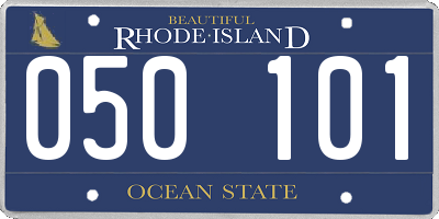 RI license plate 050101