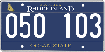 RI license plate 050103