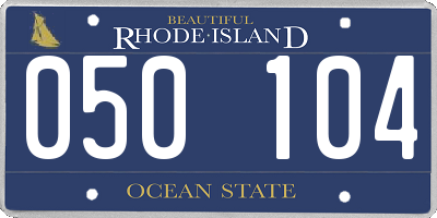 RI license plate 050104