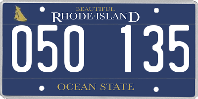 RI license plate 050135