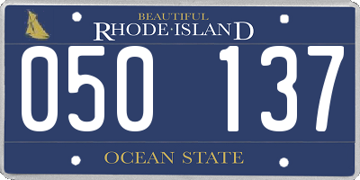 RI license plate 050137