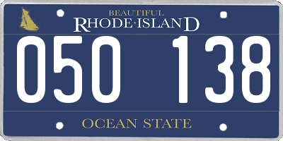 RI license plate 050138